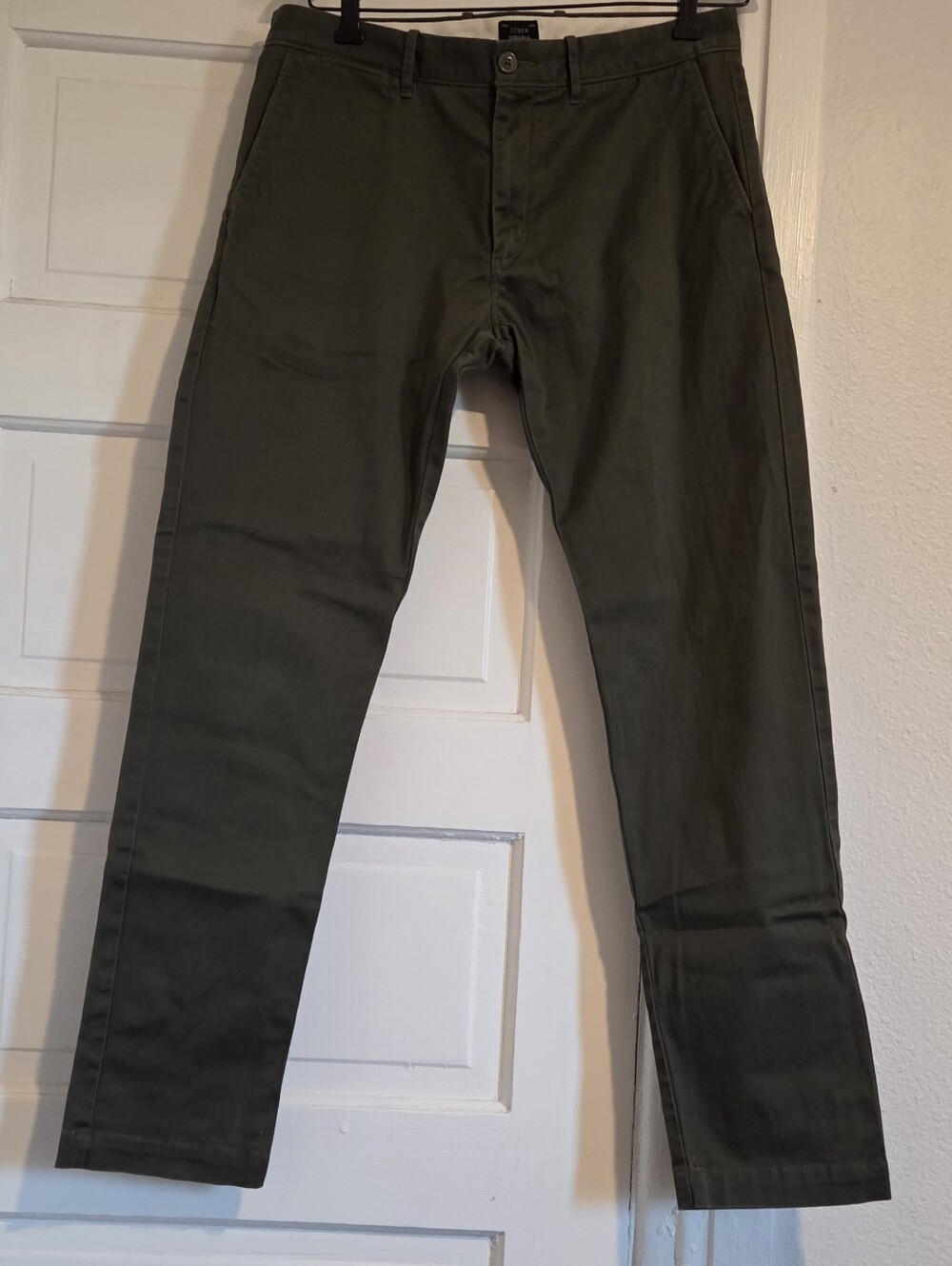 J. Crew Stretch 484 Slim Casual Dress Khaki/Chinos Military Green Men's 32x32